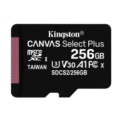 Memoria Micro SDXC Kingston Canvas Select Plus, 256GB, 100Mb/S, Negro