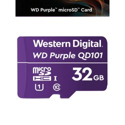Memoria Micro SD Western Digital Purple, 32Gb, UHS-I, Ideal Para Grabacion de Video