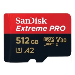 Memoria Micro SD SANDISK Extreme Pro de 512 GB de almacenamiento