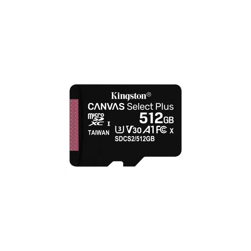 Memoria Micro SD Kingston Canvas Select Plus 512GB SDXC, V30, A1