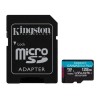 Memoria Micro SD Kingston Canvas Go Plus, 128GB, Velocidad 170 MB/s, Clase 10