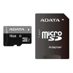 MEMORIA MICRO SD ADATA UHS-I 16GB CLASS 10 C/ ADAPTADOR SD