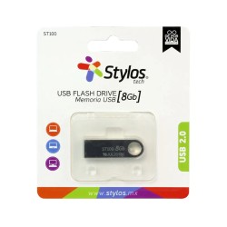 Memoria Flash/USB Stylos Tech 8GB USB a Lectura 80Mb/S Plata