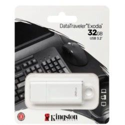 Memoria Flash/USB Kingston Datatraveler Exodia 32GB USB 3.2 Blanco