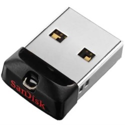 Memoria Flash, USB Sandisk Cruzer Fit Z33 64GB USB a 2.0 Negro, Plata