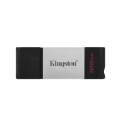 Memoria Flash, USB Kingston Datatraveler 80 128GB USB-C 3.2 Negro, Plata
