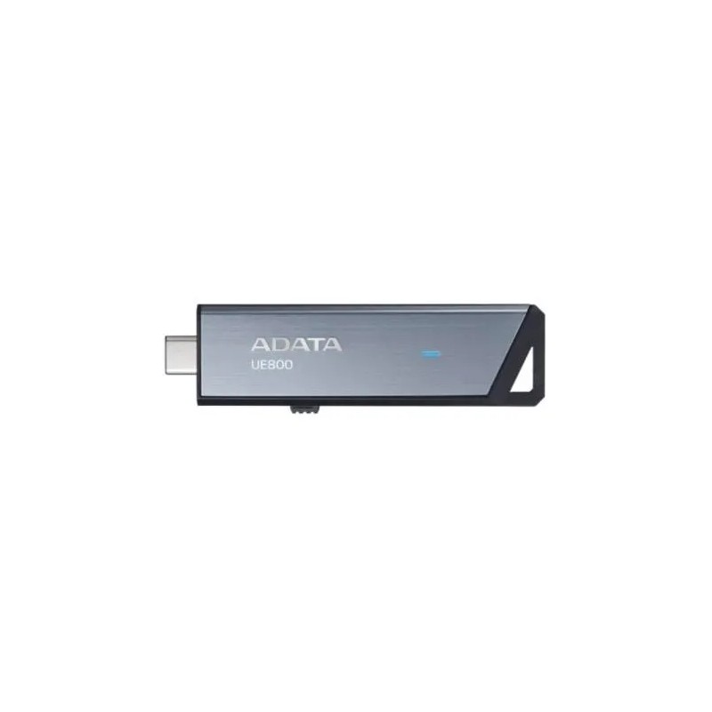 Memoria Flash, USB Adata Elite UE800 256GB USB-C 3.2 Lectura 1000MB/s Escritura 950MB/s Plata