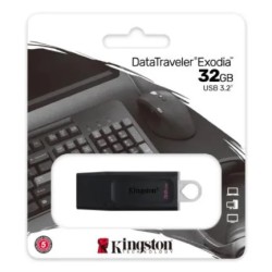 Memoria Flash, USB 3.2 Kingston Exodia 32GB Negro, Gris
