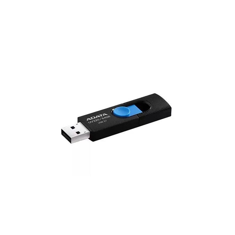 Memoria Flash, USB 3.1 Adata 64GB Ud320 Negro, Azul