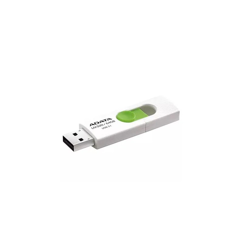 Memoria Flash, USB 3.1 Adata 64GB Ud320 Blanco, Verde
