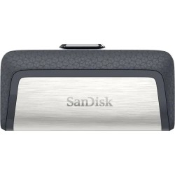 Memoria Flash, USB 3.0 USB-C Sandisk 128GB Ultra Dual USB Read 150Mb/S Negro, Plata