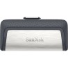 Memoria Flash, USB 3.0 USB-C Sandisk 128GB Ultra Dual USB Read 150Mb/S Negro, Plata