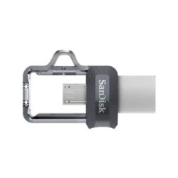 Memoria Flash, USB 3.0 Micro USB Sandisk 16GB Dual M3.0 Negro
