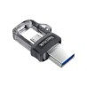 Memoria Flash, USB 3.0 Micro USB Sandisk 16GB Dual M3.0 Negro