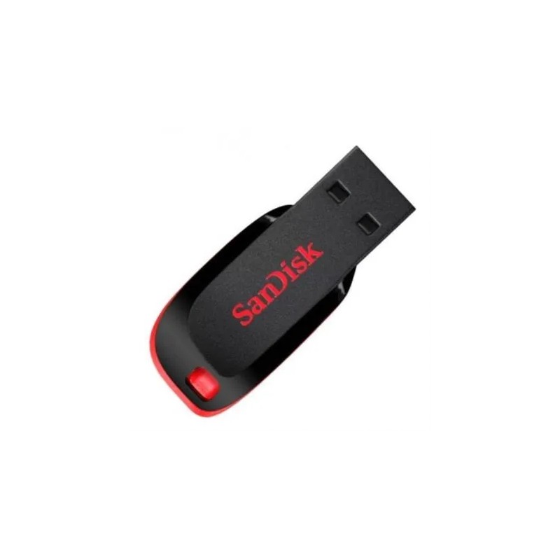 Memoria Flash, USB 2.0 Sandisk 64GB Cruzer Blade Negro