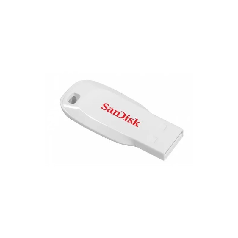 Memoria Flash, USB 2.0 Sandisk 16GB Cruzer Blade Blanco