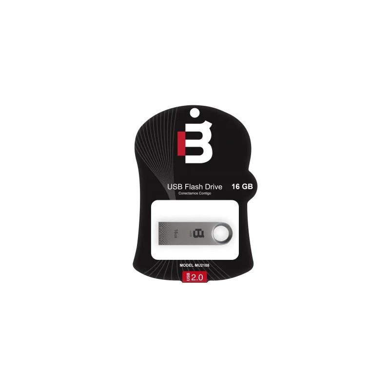 Memoria Flash, USB 2.0 Blackpcs 16GB Mu2108 Plata
