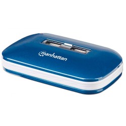 Manhattan Hub USB 2.0 de 7 Puertos, 480 Mbit/s, con Fuente