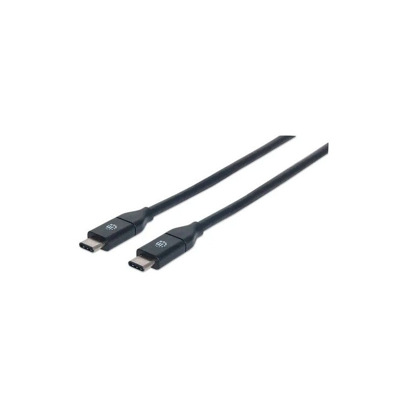 Manhattan Cable USB C Macho - USB C Macho, 1 Metros, Negro