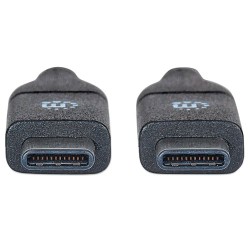 Manhattan Cable USB C Macho - USB C Macho, 1 Metros, Negro