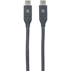 Manhattan Cable USB C Macho - USB C Macho, 1 Metros, Negro
