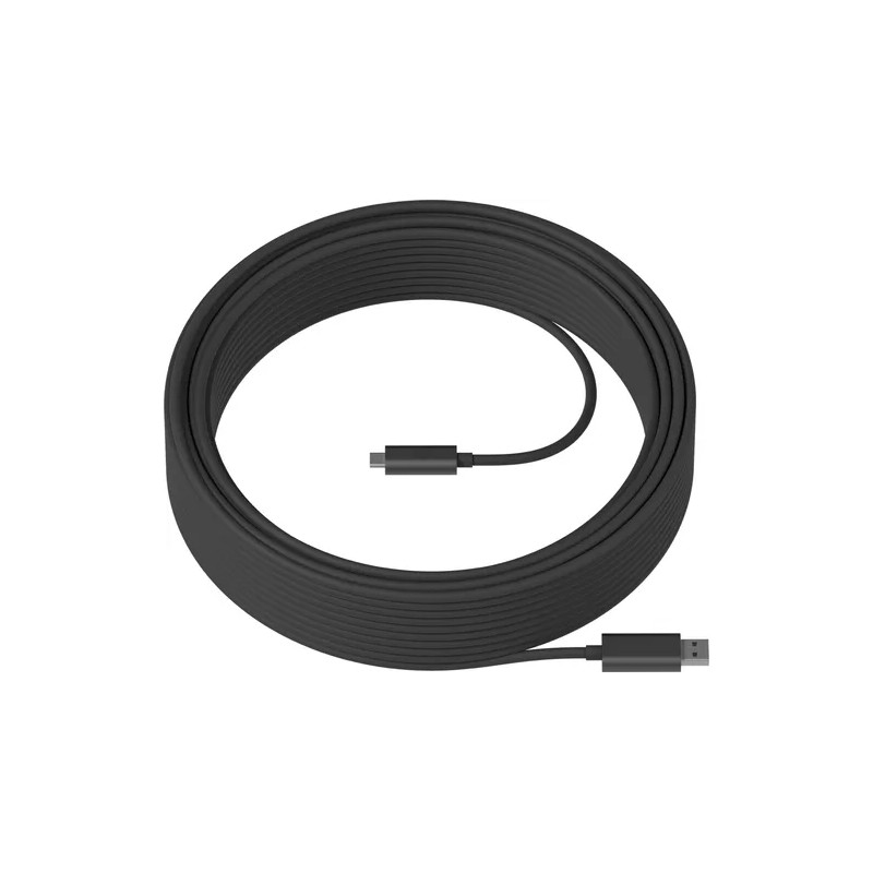 Logitech Strong - Cable USB - USB Tipo A (M) a USB-C (M) - USB 3.2 Gen 2 - 25 m - plenum, Active Optical Cable (AOC)