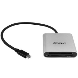 Lector de Memorias Flash StarTech.com Externo USB-C Gris, Negro