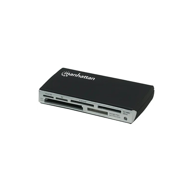 Lector de Memorias Flash Manhattan Externo USB 2.0 Negro