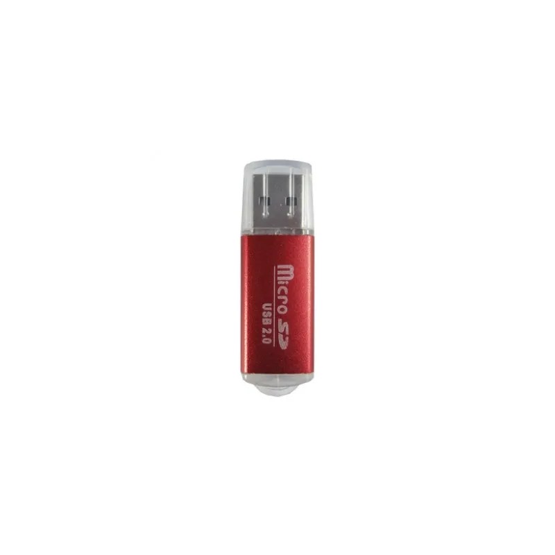 Lector de Memorias Brobotix 345673R para MicroSD USB 2.0 Rojo