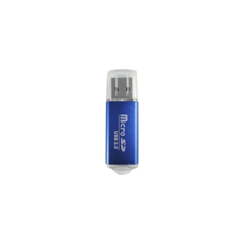 Lector de Memorias Brobotix 345673A para MicroSD USB 2.0 Azul