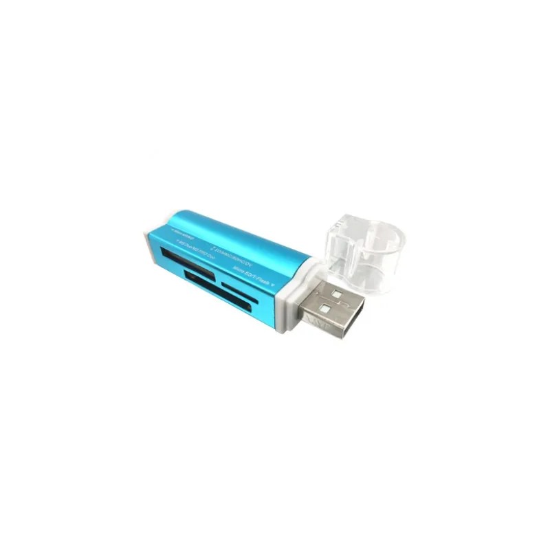 Lector de Memorias Brobotix 180420A Ms Duo/MicroSD/Sd USB 2.0 Azul