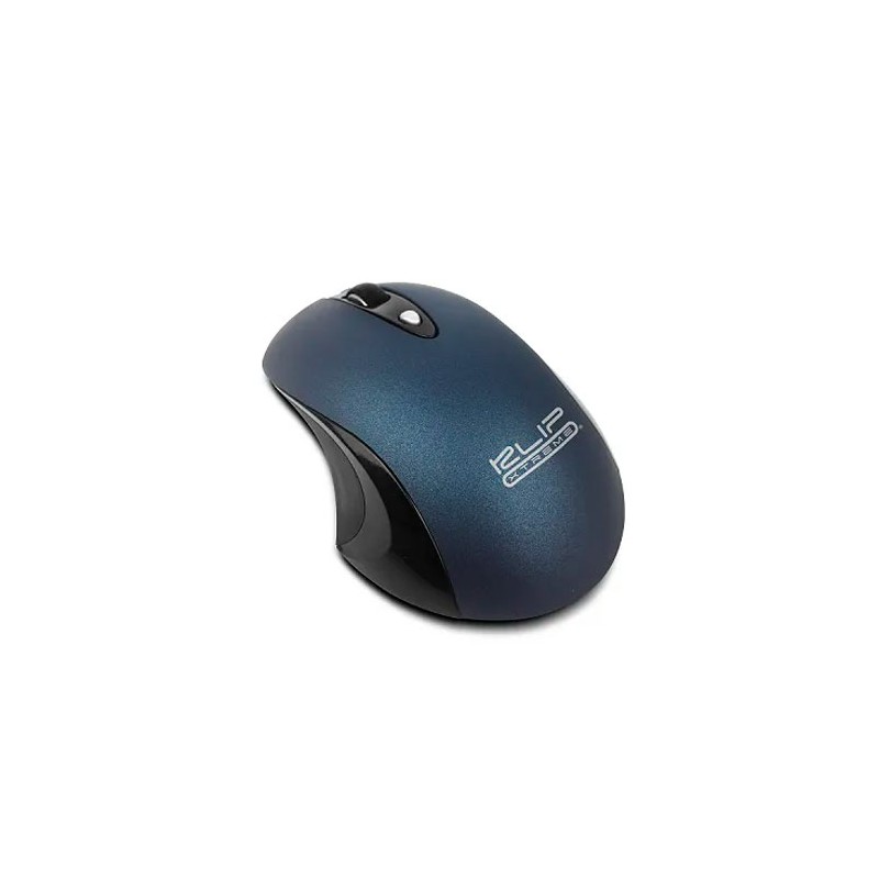 Klip Xtreme GhosTouch KMW-400 - Ratón - ergonómico - óptico - 3 botones - inalámbrico - 2.4 GHz - receptor inalámbrico USB - azu