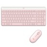 Kit Teclado y Mouse Logitech MK470 Slim, inalambrico, USB-A, Color Rosa