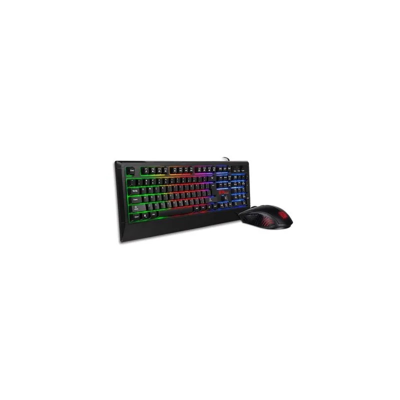 Kit Teclado y Mouse Gamer Thermaltake eSPORTS Challenger, 2400 Dpi, RGB, USB, Negro