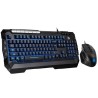 Kit Teclado y Mouse Gamer Thermaltake Commander Combo V2, Alambrico, RGB, Multimedia, Negro
