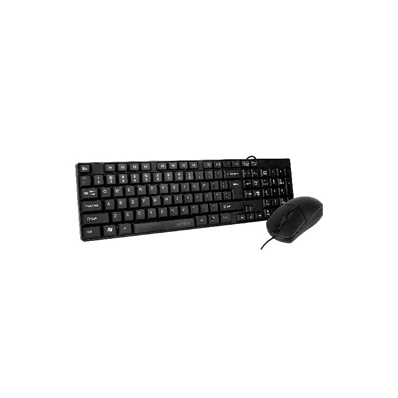 KIT TECLADO Y MOUSE ALAMBRICO ACTECK (AC-933407) CREATOR PRIME MK415,USB,105 TECLAS,1200 DPI,NEGRO