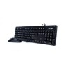 Kit Teclado Multimedia y Mouse VORAGO, mouse Optico 1000 KM-104, Usb, Negro