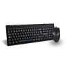 Kit Teclado Multimedia y Mouse VORAGO, mouse Optico 1000 KM-104, Usb, Negro