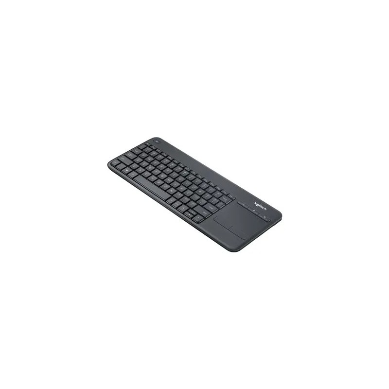 Teclado Inalambrico Logitech K400 Plus, Touchpad, teclas multimedia, Negro, RF Unify