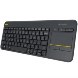 Teclado Inalambrico Logitech K400 Plus, Touchpad, teclas multimedia, Negro, RF Unify