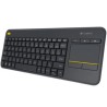 Teclado Inalambrico Logitech K400 Plus, Touchpad, teclas multimedia, Negro, RF Unify