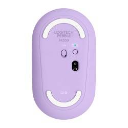 Mouse Óptico Logitech Pebble M350 Ambidiestro RF Inalámbrico Bluetooth 2.40GHz 1000DPI Lavanda