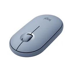 Mouse Logitech USB Pebble M350 1000 DPI Inalámbrico Azul Gris