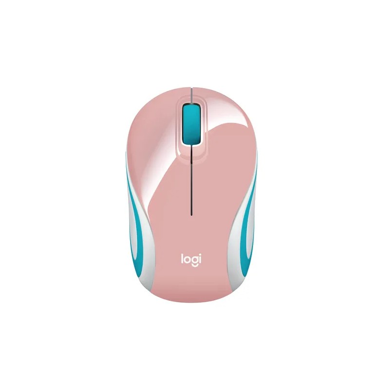 Mouse Logitech Optico USB M187 1000 DPI Inalámbrico Rosa, Blanco
