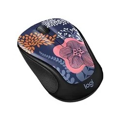 Mouse Logitech Óptico M317C Inalámbrico USB-A 1000 DPI Azul, Negro